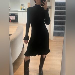 Vintage Black Long Sleeve Dress